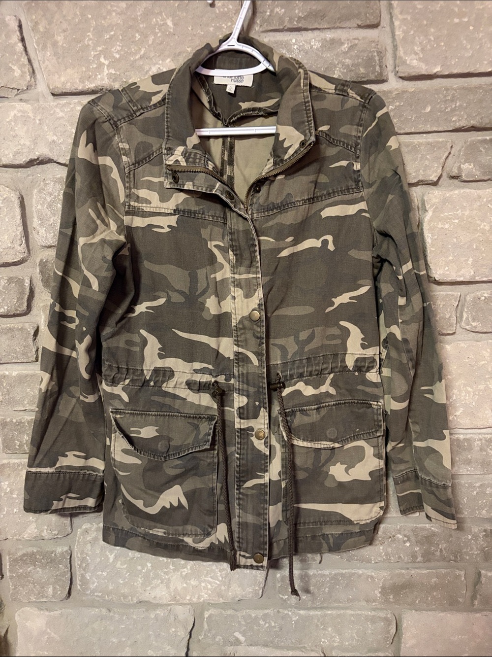 Charlotte Russe Y2K Camo Utility Jacket 100% Cotton Size M